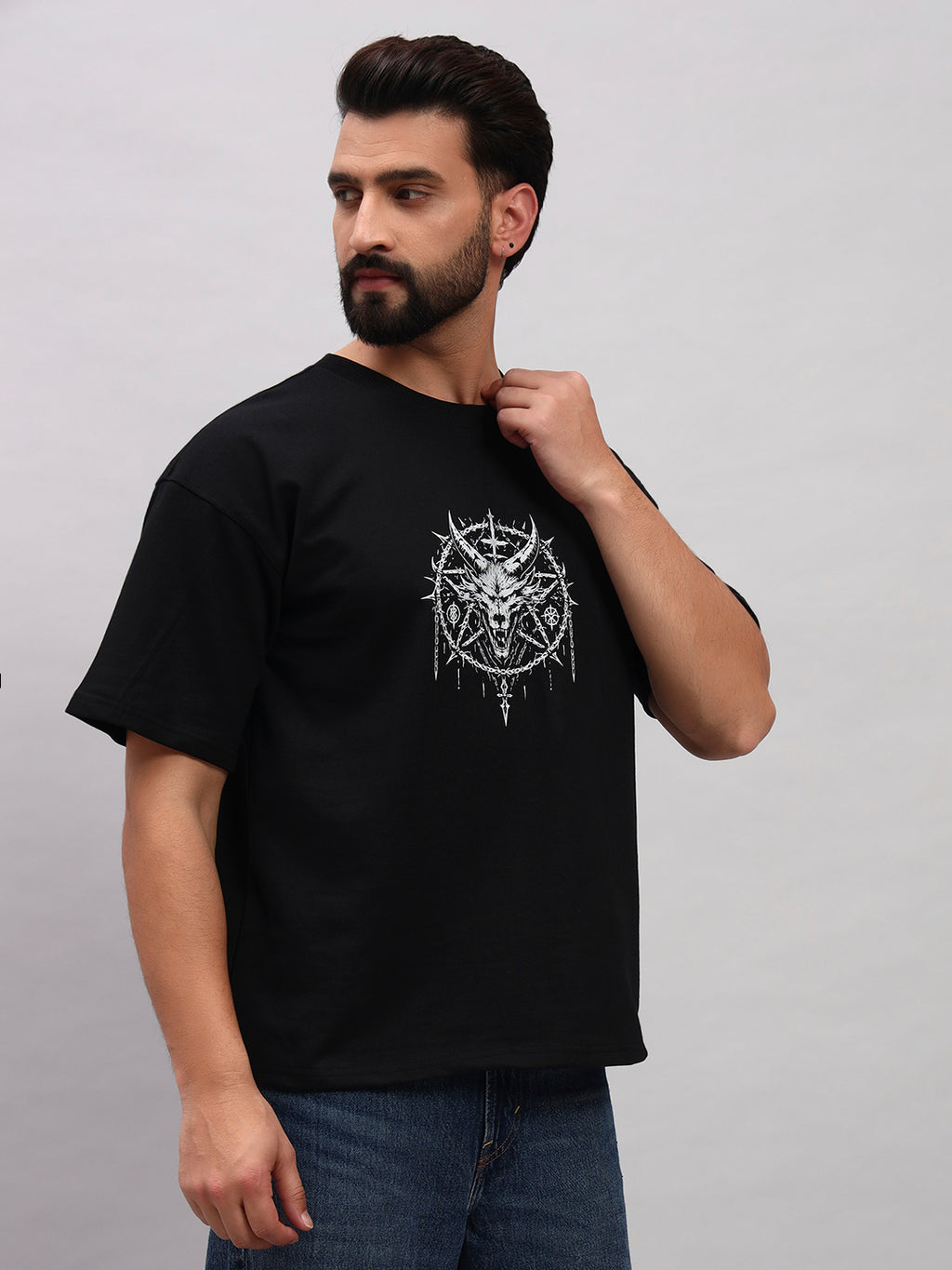 Black Boxy Oversized T shirt ZEN-110