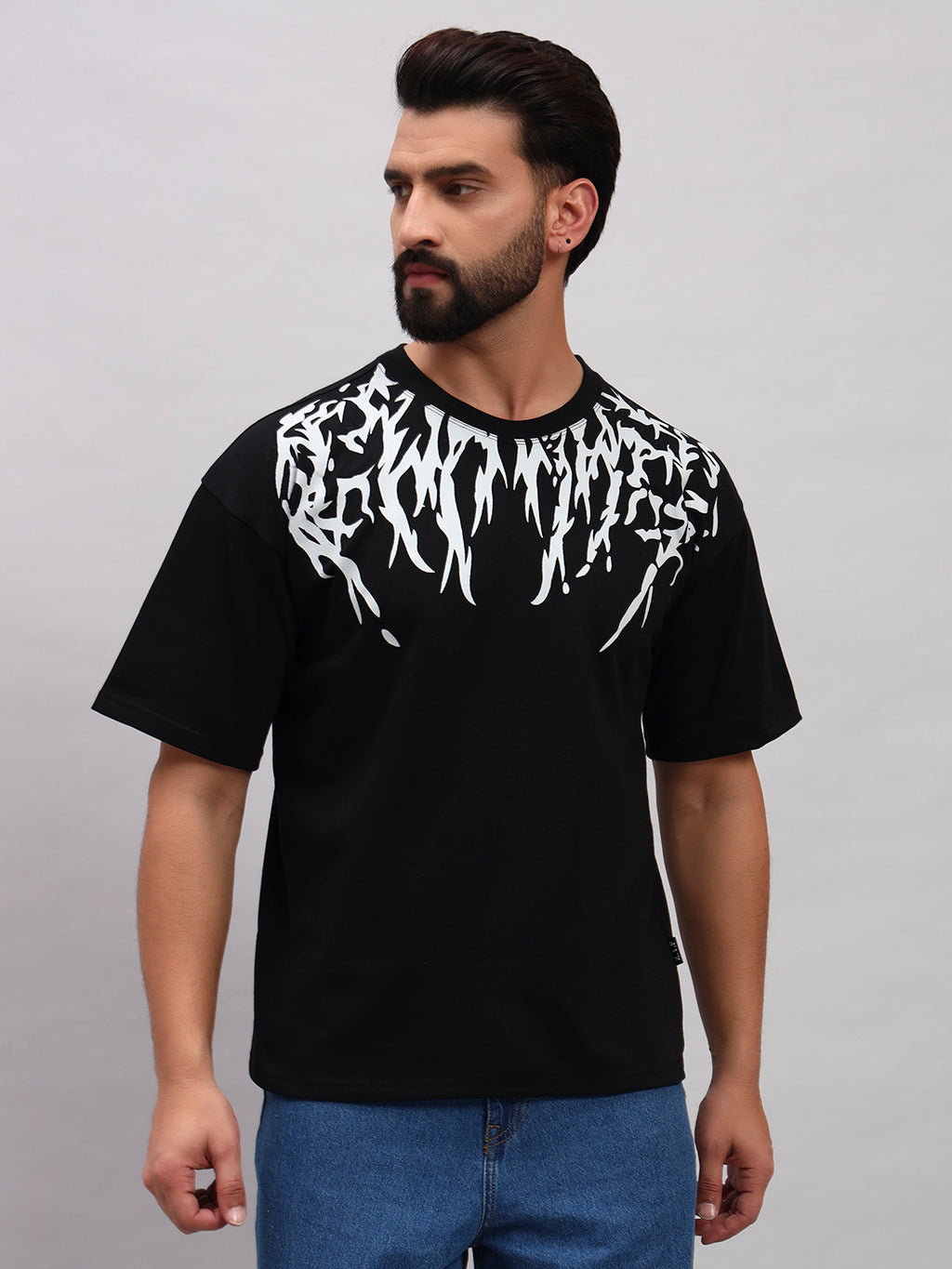 Black Boxy Oversized T shirt ZEN-109