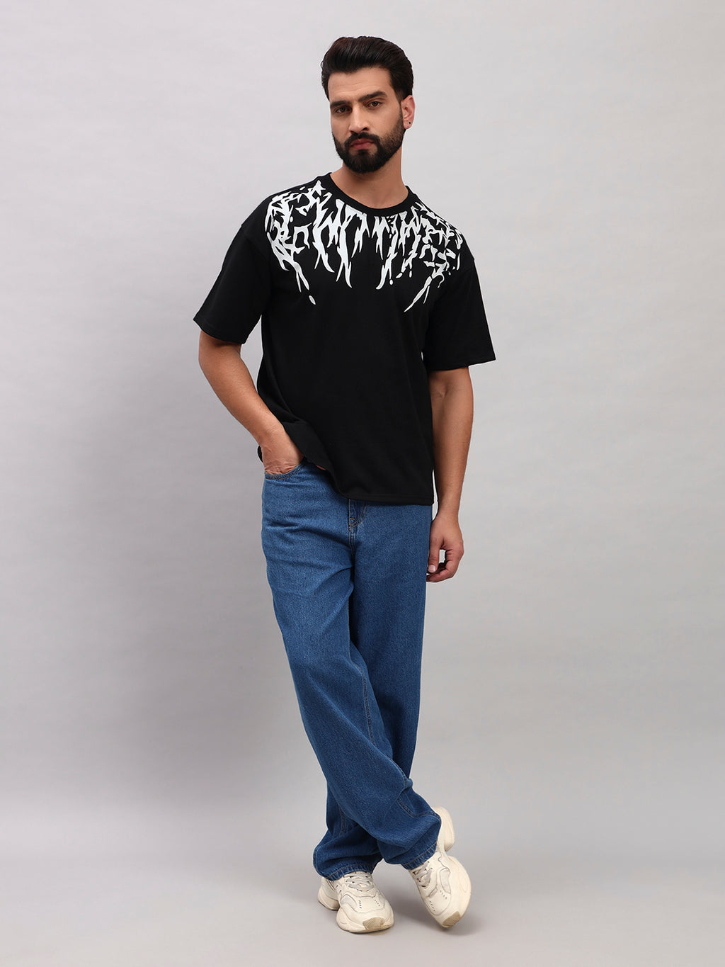 Black Boxy Oversized T shirt ZEN-109