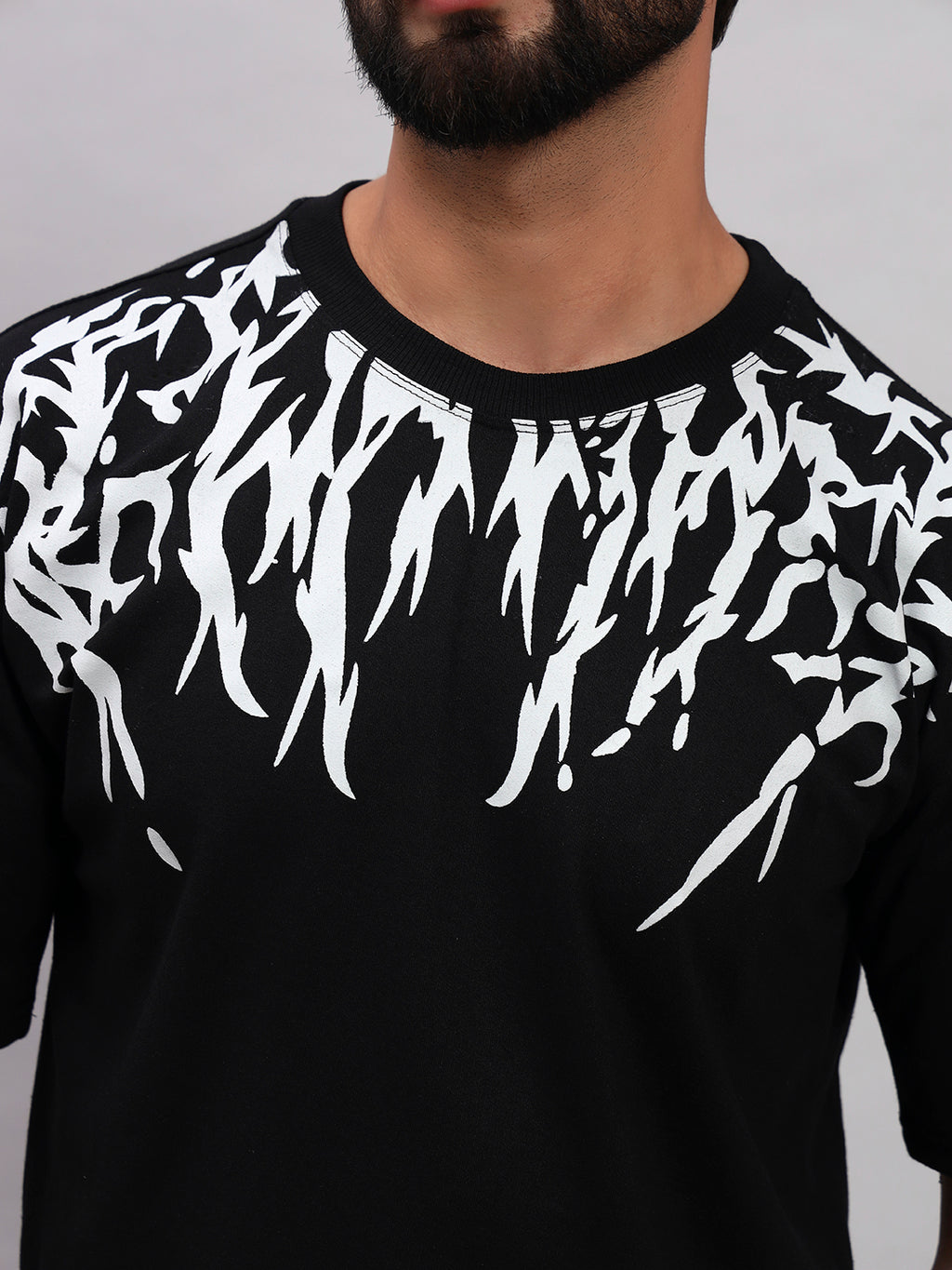 Black Boxy Oversized T shirt ZEN-109