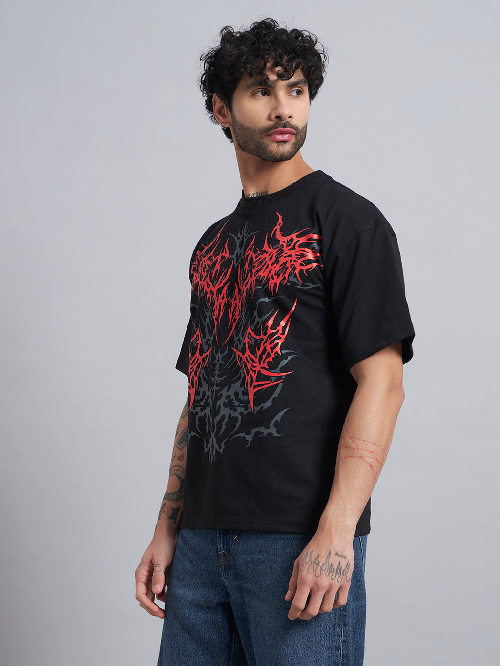 Black Boxy Oversized T shirt ZEN-102