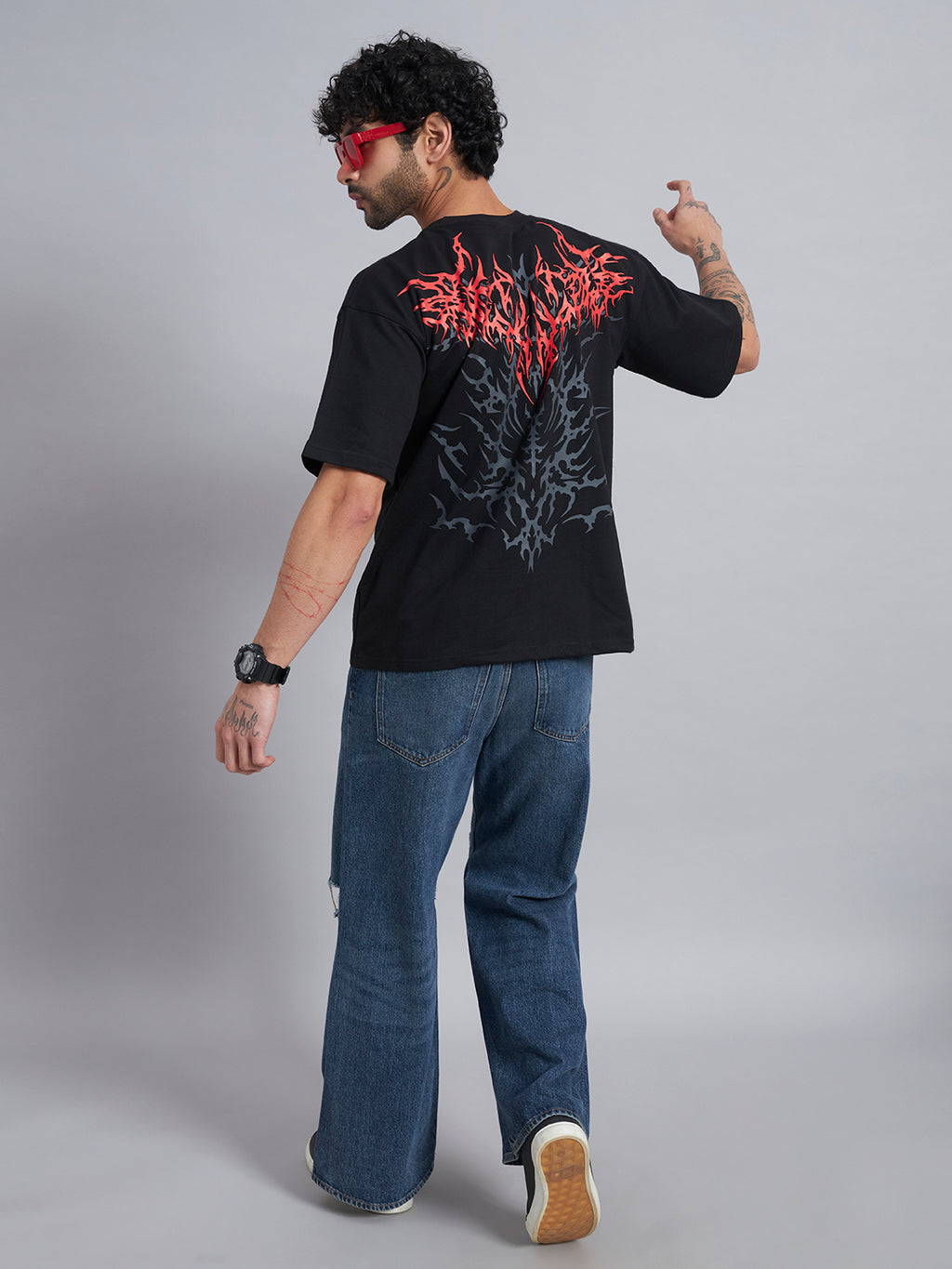 Black Boxy Oversized T shirt ZEN-102