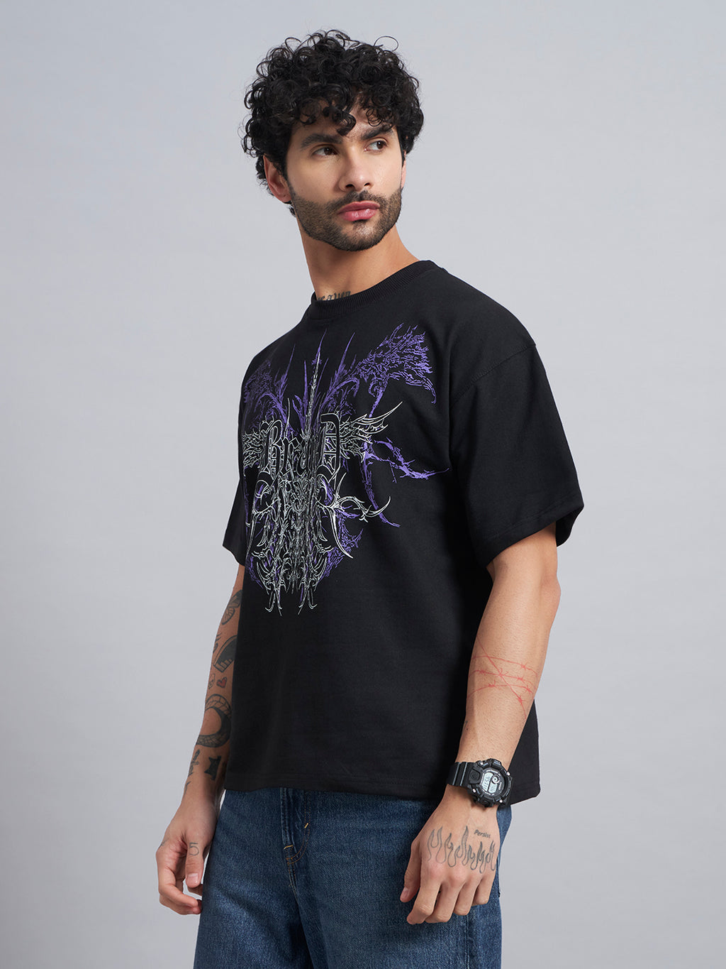 Black Boxy Oversized T shirt ZEN-103