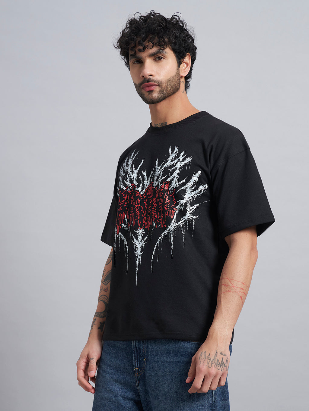 Black Boxy Oversized T shirt ZEN-104
