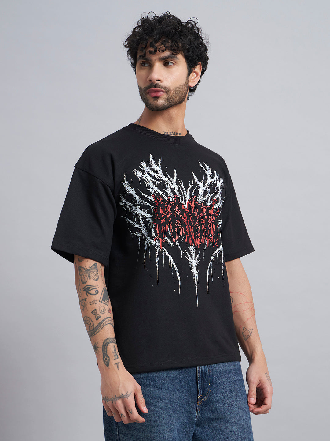 Black Boxy Oversized T shirt ZEN-104
