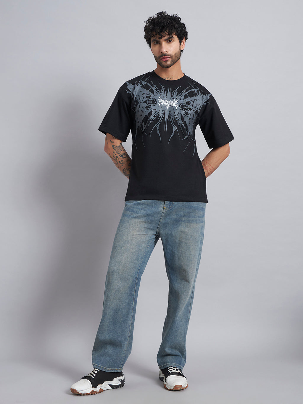 Black Boxy Oversized T shirt ZEN-105