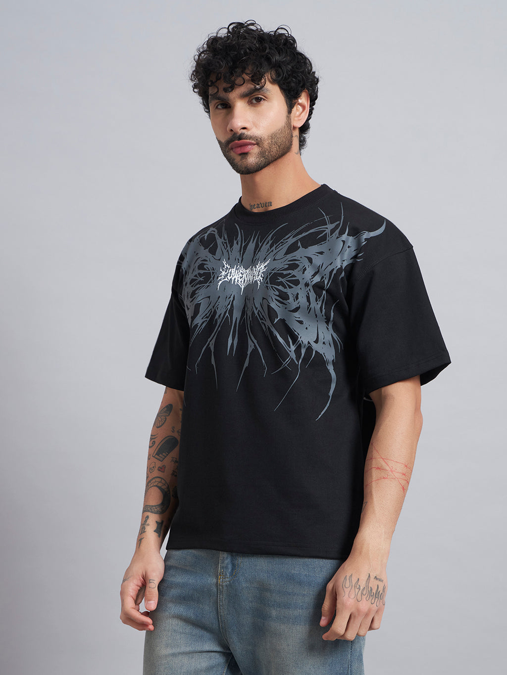 Black Boxy Oversized T shirt ZEN-105
