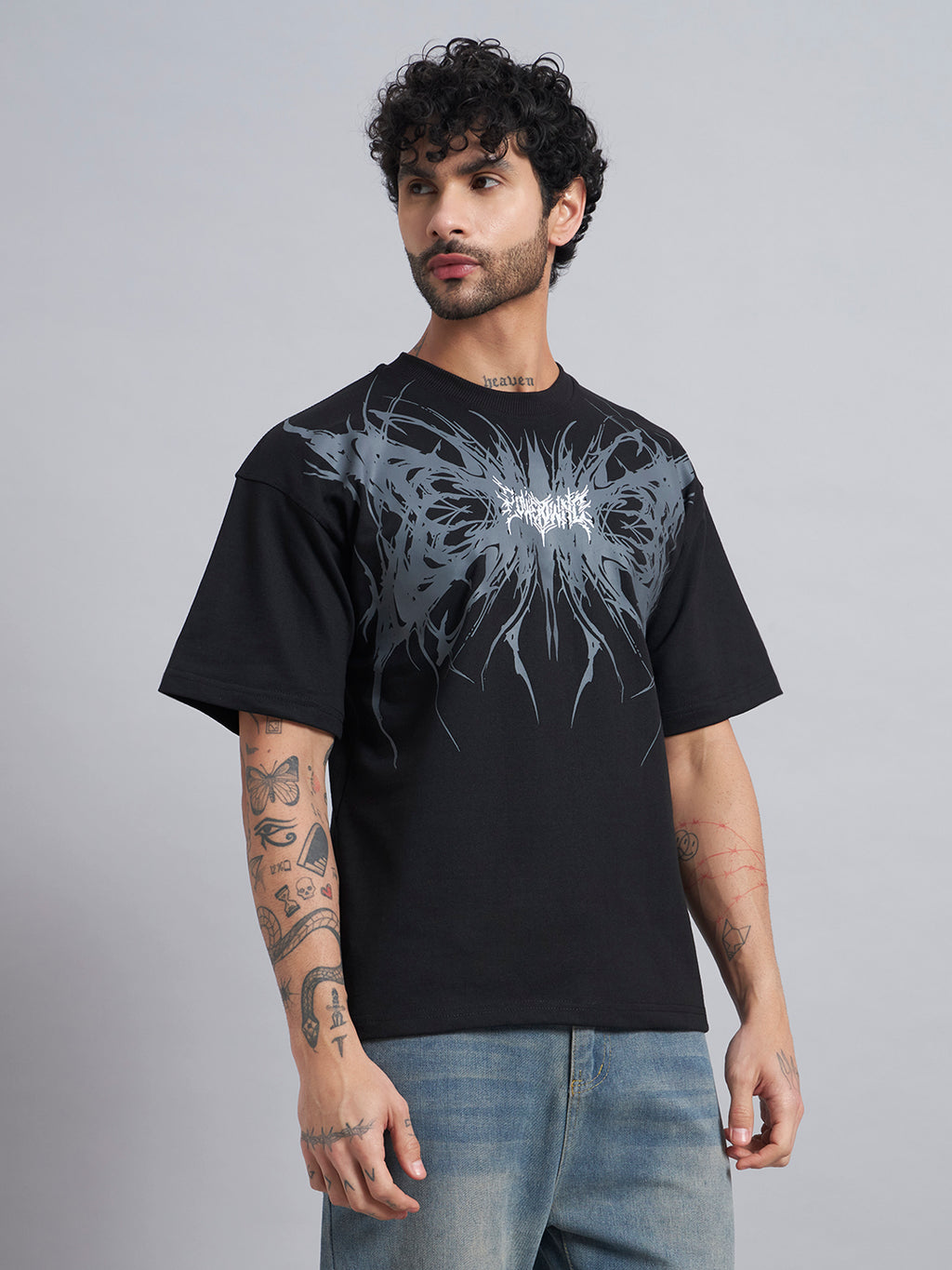 Black Boxy Oversized T shirt ZEN-105