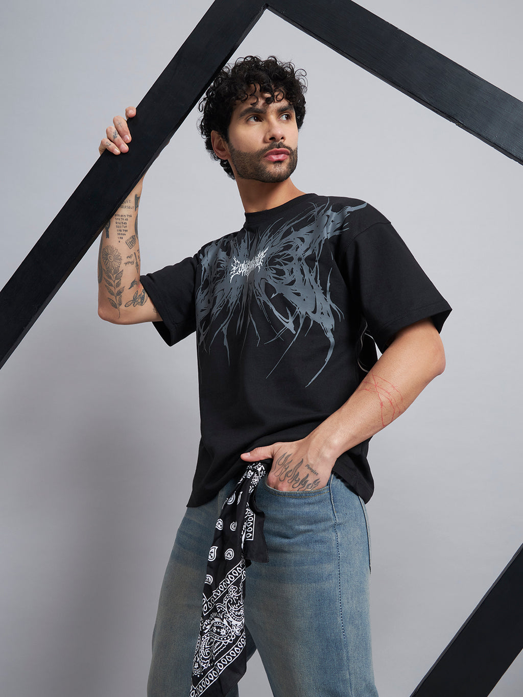 Black Boxy Oversized T shirt ZEN-105