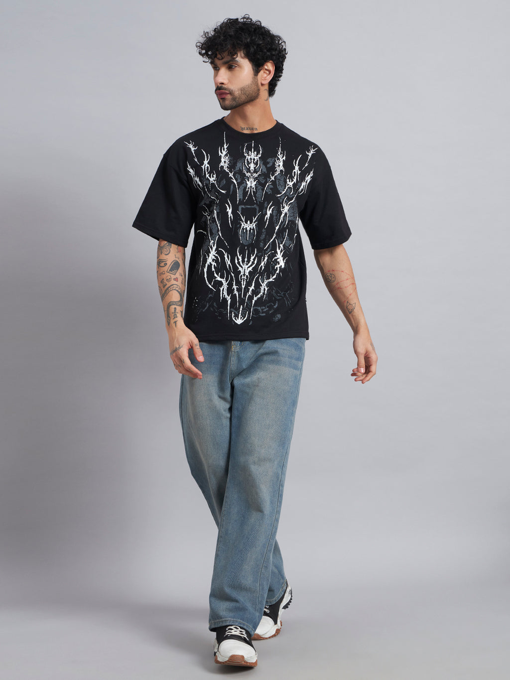 Black Boxy Oversized T shirt ZEN-106