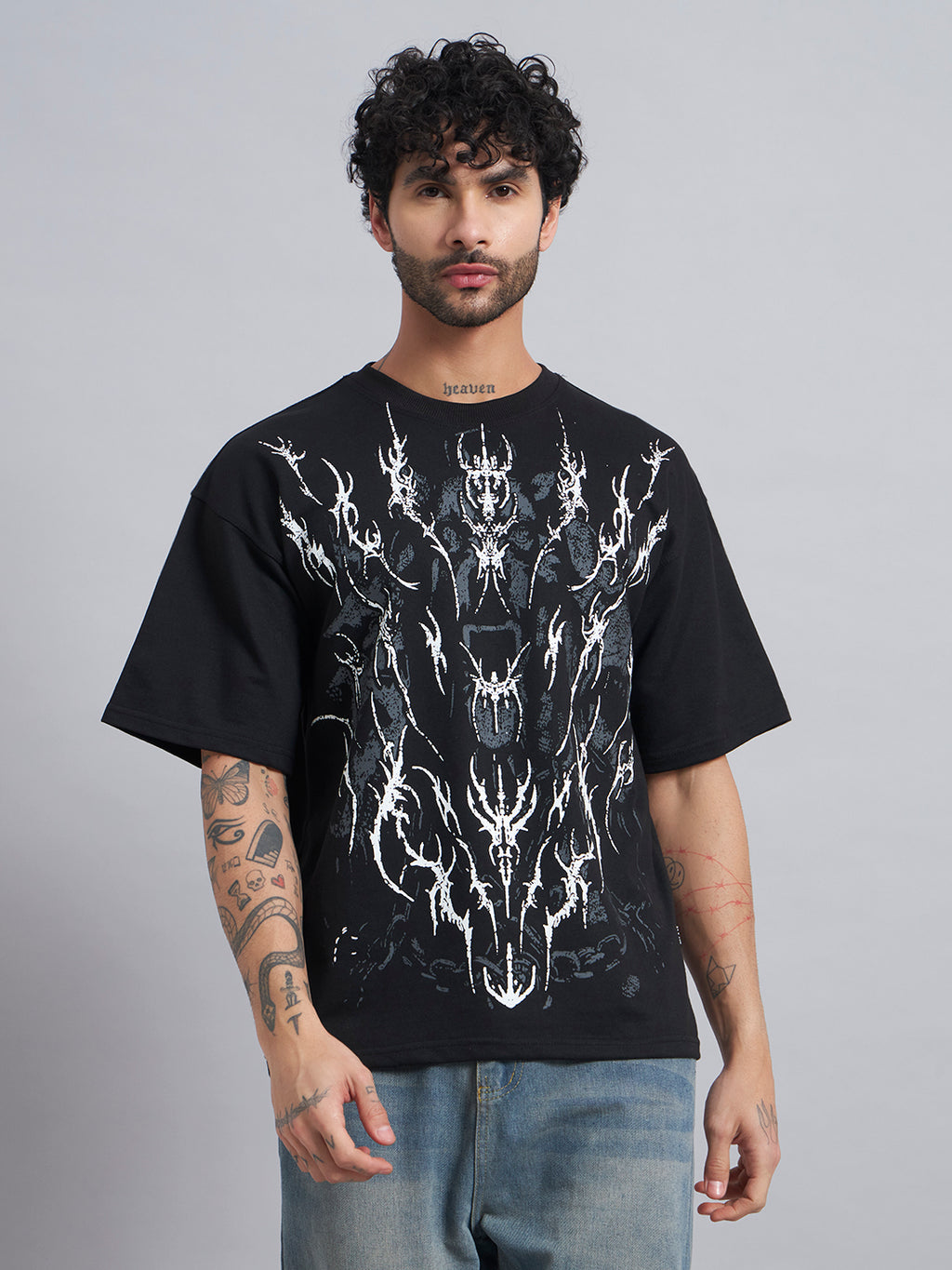 Black Boxy Oversized T shirt ZEN-106