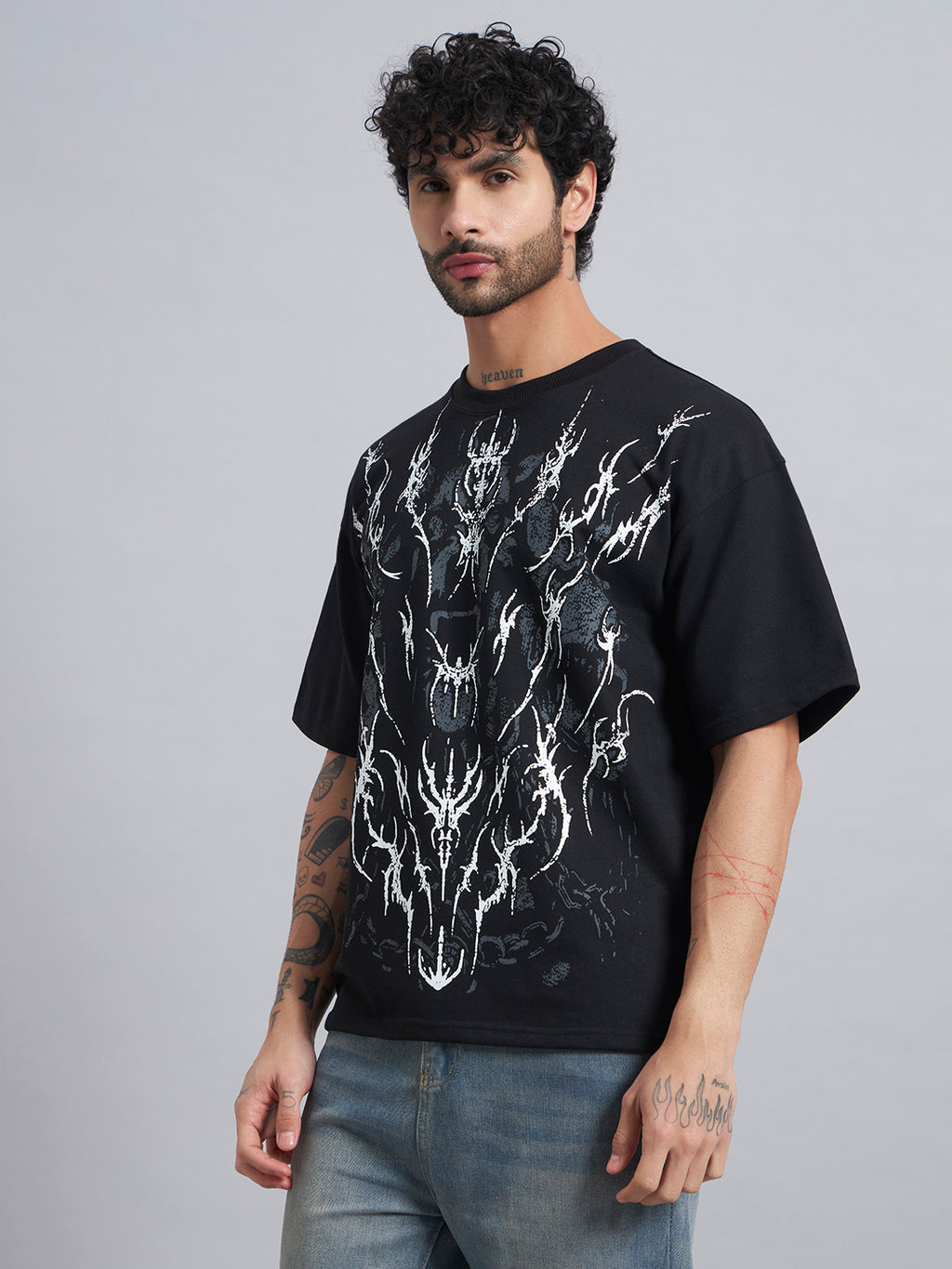 Black Boxy Oversized T shirt ZEN-106
