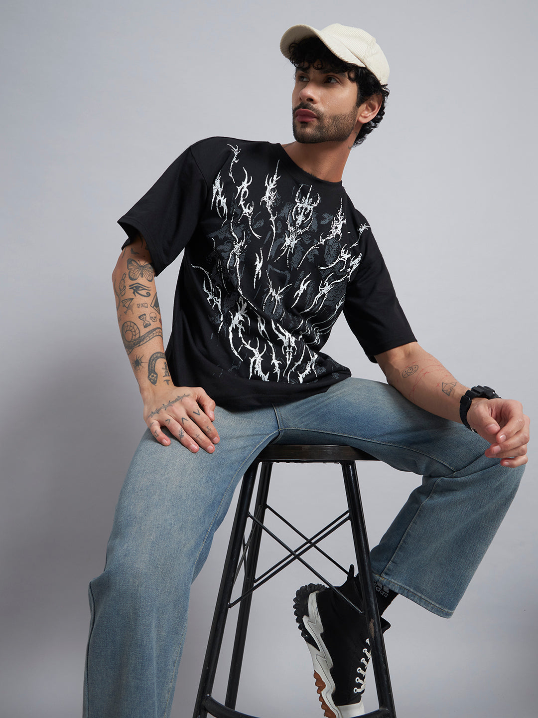 Black Boxy Oversized T shirt ZEN-106