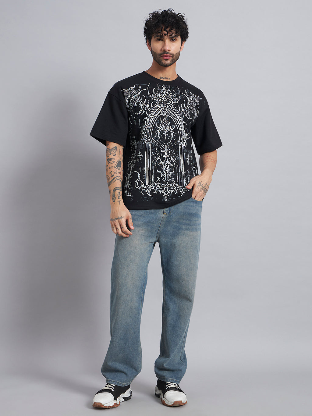 Black Boxy Oversized T shirt ZEN-107