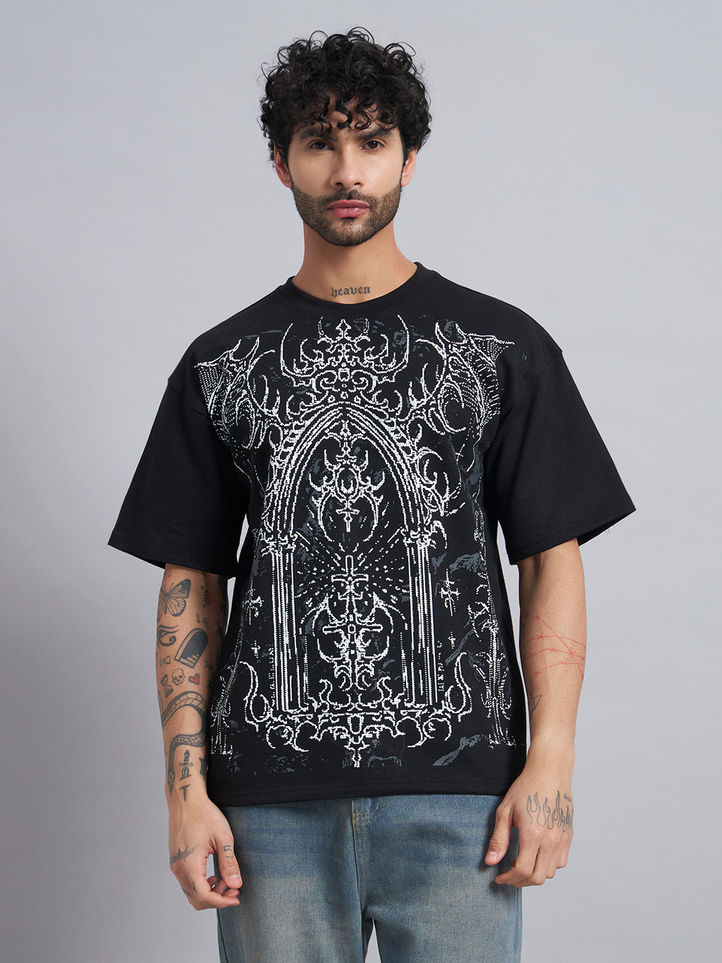 Black Boxy Oversized T shirt ZEN-107