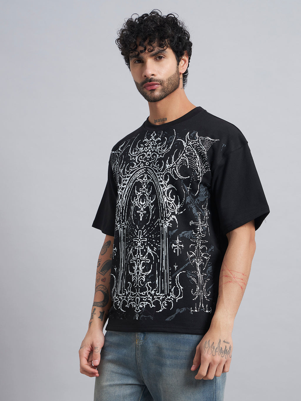 Black Boxy Oversized T shirt ZEN-107