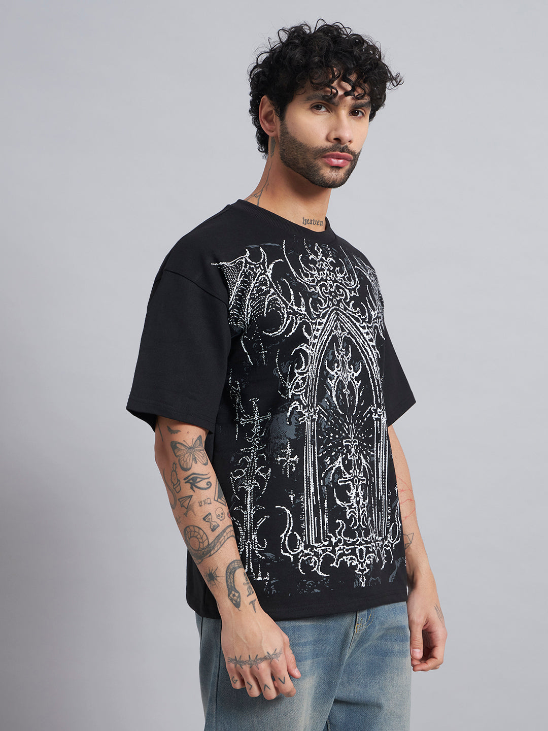 Black Boxy Oversized T shirt ZEN-107
