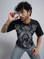 Black Boxy Oversized T shirt ZEN-107
