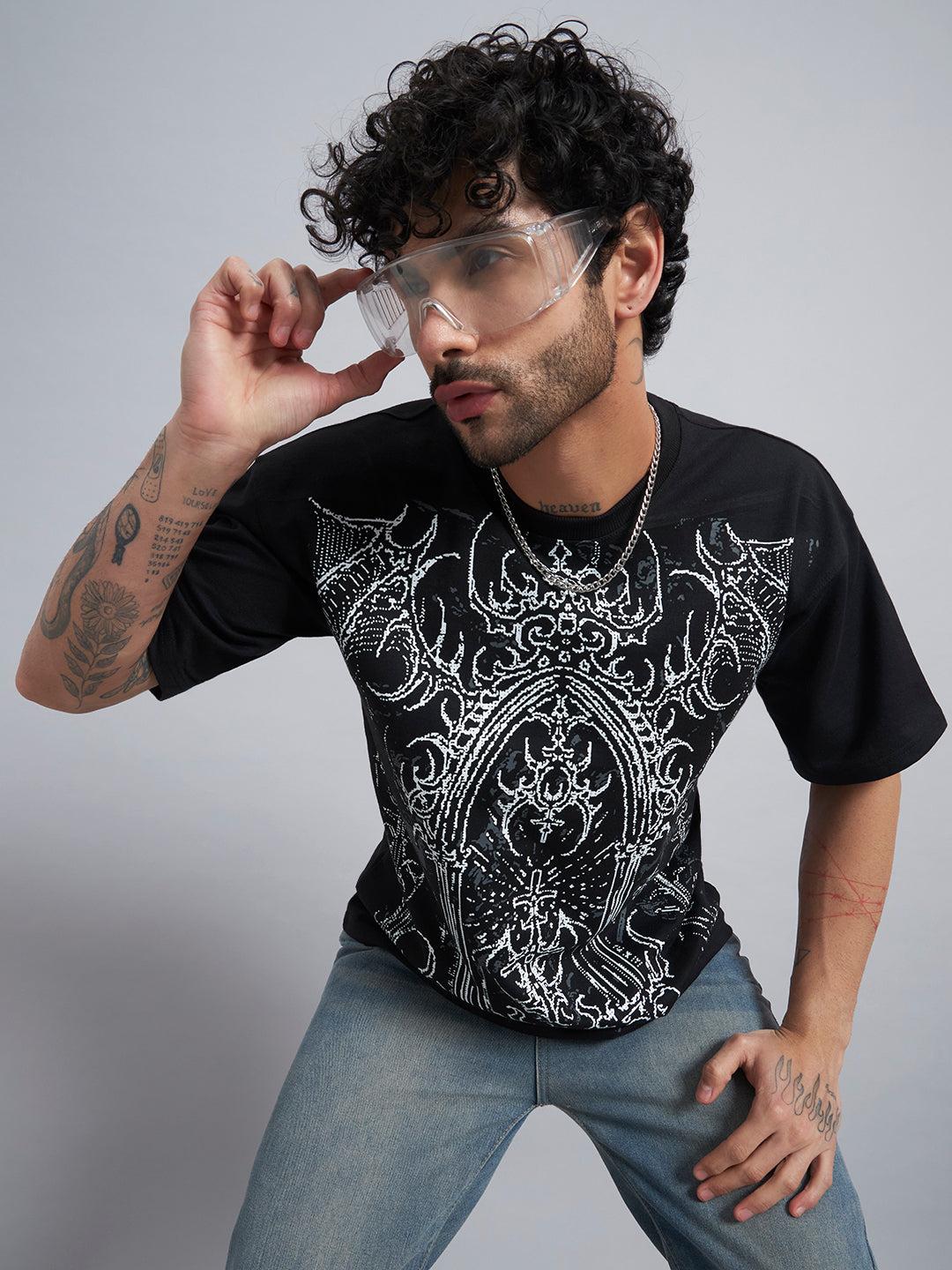 Black Boxy Oversized T shirt ZEN-107