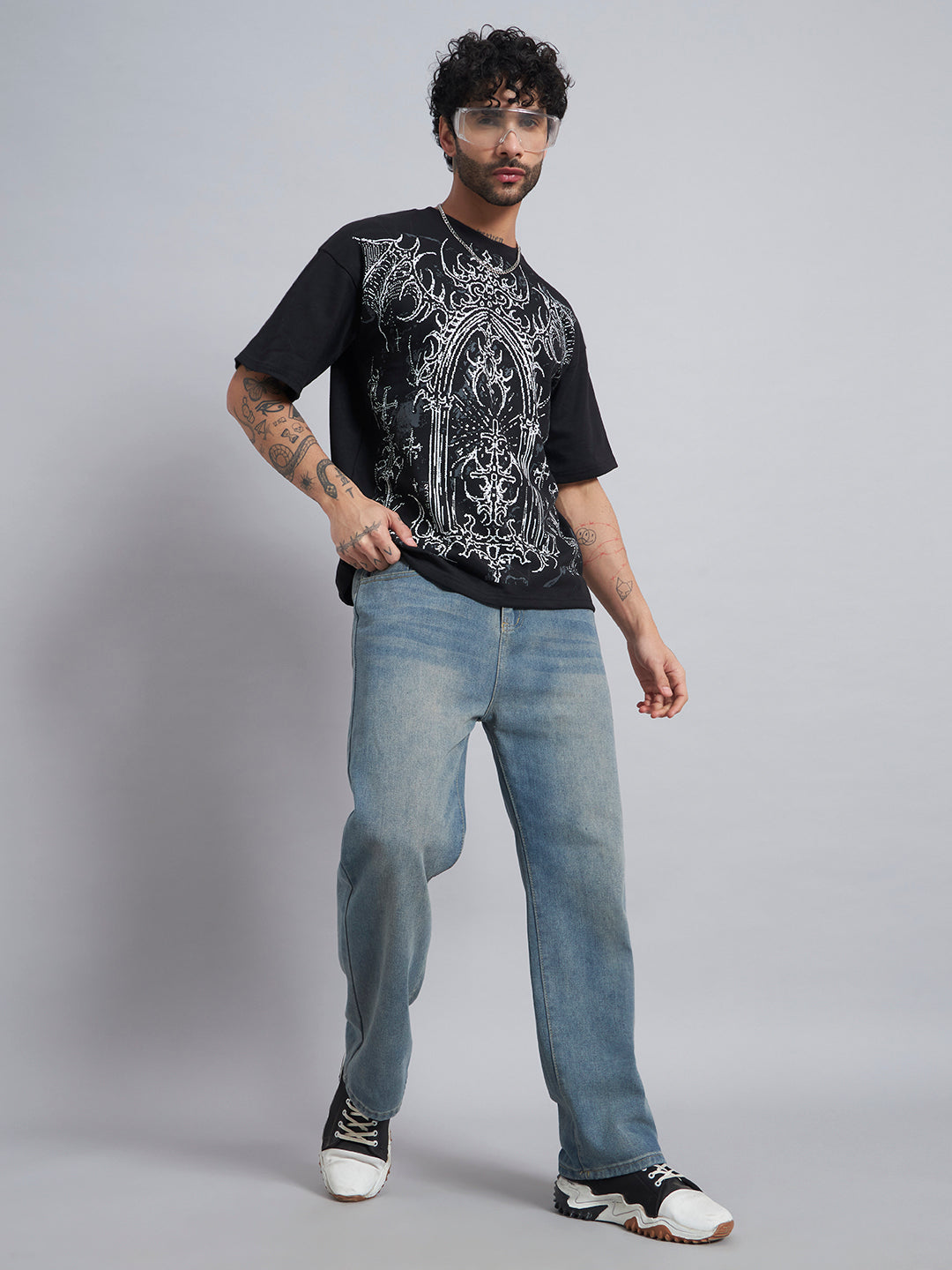 Black Boxy Oversized T shirt ZEN-107