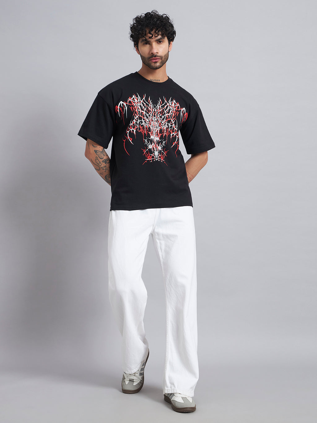 Black Boxy Oversized T shirt ZEN-108