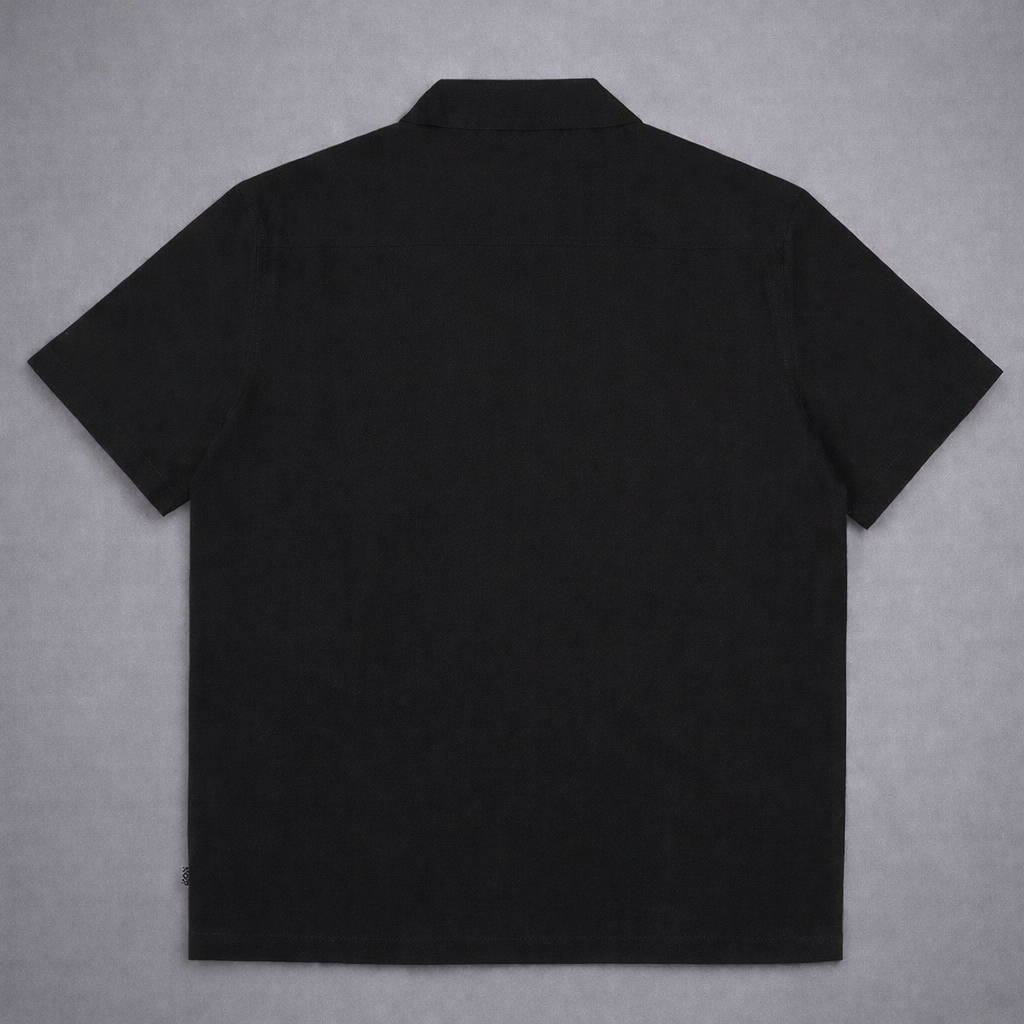 Black Boxy Oversized Polo