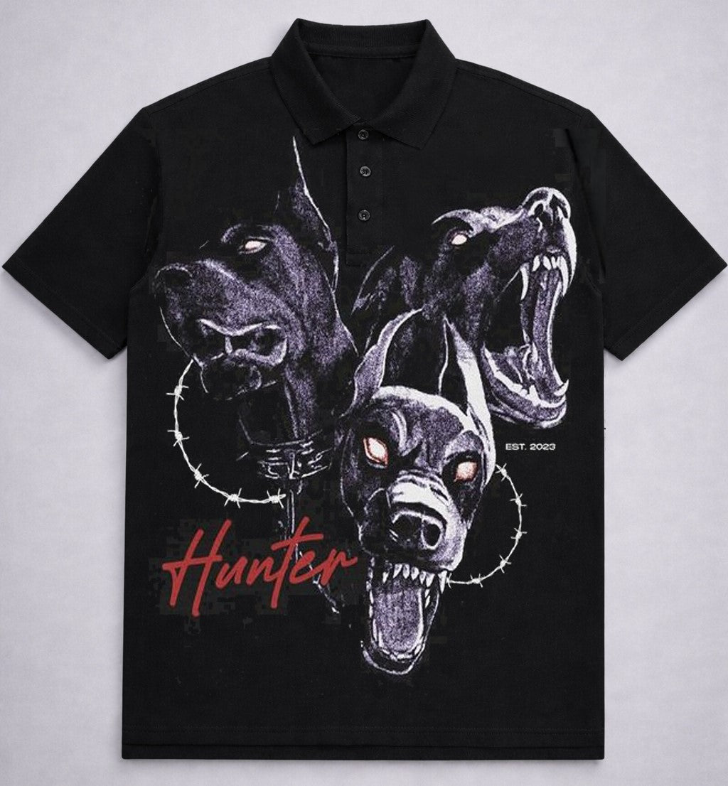 Black Boxy Oversized Polo