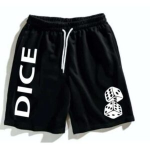 Printed Men Black Sports Shorts