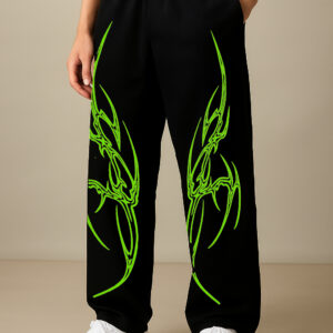 Regular Fit Men Black Cottan Blend Trousers